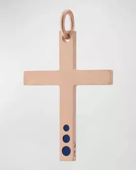 Мужской кулон-крест с покрытием из розового золота и эмалевыми точечными акцентами Marco Dal Maso, цвет Rose Gold