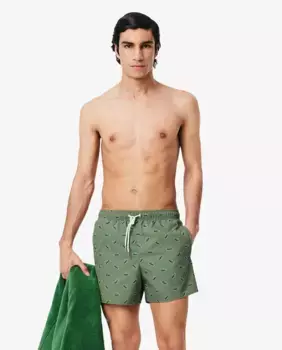 Мужской купальник с двумя боковыми карманами и одним задним карманом Lacoste, хаки
