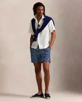 Мужской купальник с двумя боковыми карманами и эластичным поясом Ralph Lauren, светло-зеленый