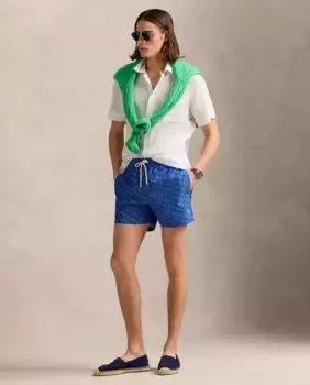 Мужской купальник с двумя боковыми карманами и эластичным поясом Ralph Lauren, мультиколор