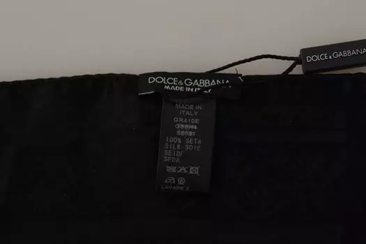 Мужской квадратный шарф Dolce & Gabbana Elegant Silk, черный