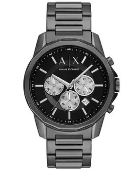 Мужской кварцевый хронограф из бронзы, нержавеющая сталь, 44 мм A|X Armani Exchange, серый