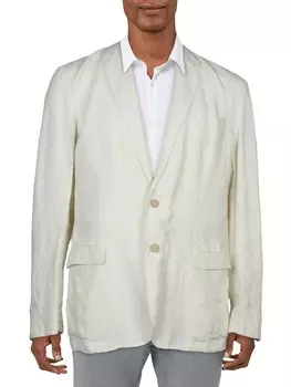 Мужской льняной пиджак с двумя пуговицами Lauren Ralph Lauren, цвет Chic Cream