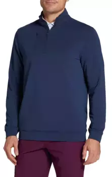 Мужской легкий пуловер для гольфа Walter Hagen Performance 11 с молнией 1/4, темно-синий