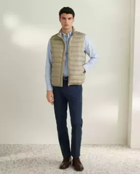 Мужской легкий жилет из переработанного полиэстера и натурального пера Emidio Tucci, цвет Piedra