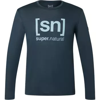 Мужской логотип с длинным рукавом Super.Natural, синий