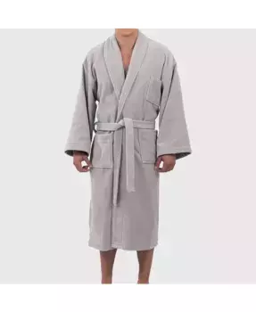 Мужской махровый халат из 100% хлопка, супервпитывающий, для отеля и спа Alpine Swiss, серый
