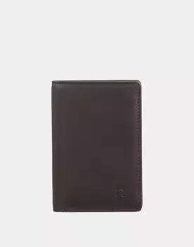 Мужской маленький кожаный кошелек с карточками и молнией Dudu, темно-коричневый