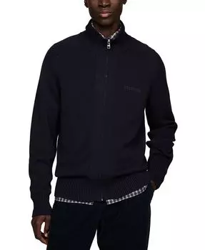 Мужской массивный свитер на молнии Tommy Hilfiger, синий