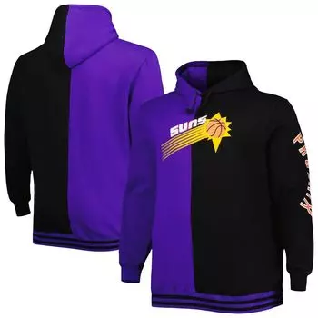 Мужской Mitchell & Ness фиолетовый/черный пуловер с капюшоном Phoenix Suns Big & Tall Hardwood Classics