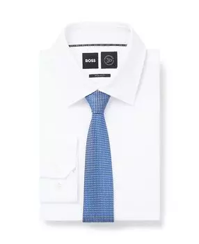Мужской моющийся галстук жаккардовой ткани с микроузором Hugo Boss