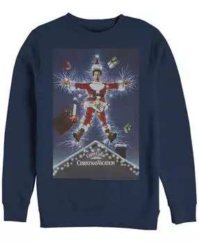Мужской национальный флисовый пуловер с надписью lampoon christmas vacation lampoon poster crew Fifth Sun, синий