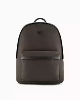 Мужской нейлоновый рюкзак с металлическим логотипом в виде орла Emporio Armani, зеленый