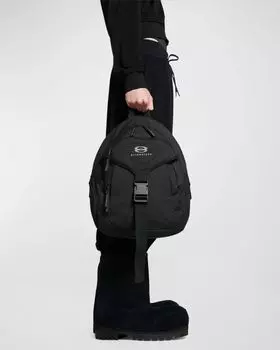 Мужской нейлоновый рюкзак Unity среднего размера Balenciaga, цвет 1000 Black