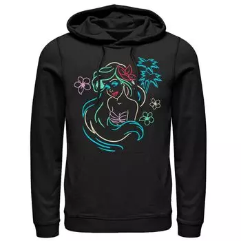 Мужской неоновый пуловер с капюшоном Disney Little Mermaid Licensed Character