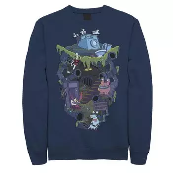 Мужской Никелодеон Аааа!!! Толстовка Real Monsters Underground Academy Licensed Character, синий