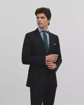 Мужской облегающий пиджак с высоты птичьего полета Silbon, темно-синий