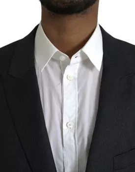 Мужской однобортный пиджак Dolce & Gabbana из шерсти MARTINI, черный