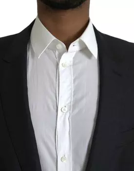 Мужской однобортный пиджак Dolce & Gabbana Wool Notch, черный