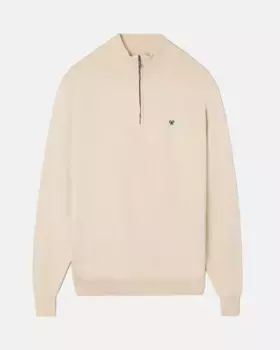 Мужской однотонный джерси с полумолнией Silbon, бежевый