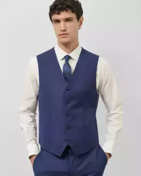 Мужской однотонный искусственный жилет Roberto Verino, синий