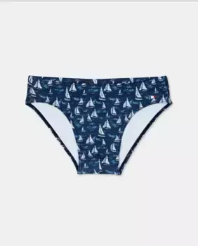 Мужской однотонный купальник-шорты из лайкры Scuola Nautica, тёмно-синий