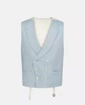 Мужской однотонный льняной жилет Emidio Tucci, зеленый