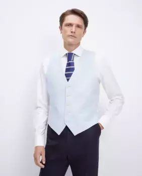 Мужской однотонный льняной жилет Emidio Tucci, синий