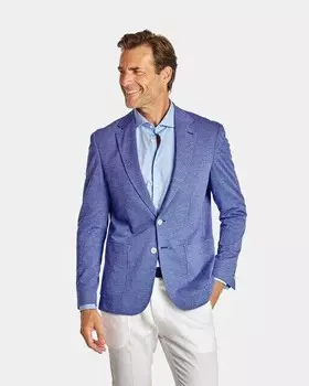 Мужской однотонный пиджак обычного кроя Spagnolo, синий