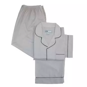 Мужской однотонный пижамный комплект с короткими рукавами и длинными штанинами Ten West Apparel, серый