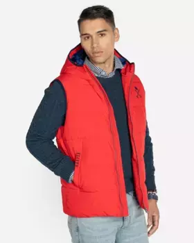 Мужской однотонный стеганый жилет Harper & Neyer, красный