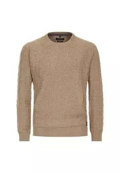 Мужской однотонный свитер CASAMODA, бежевый