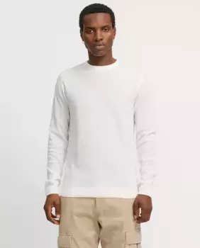 Мужской однотонный трикотажный свитер с длинными рукавами Jack & Jones, бежевый