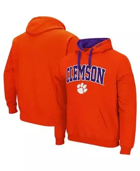 Мужской оранжевый пуловер с капюшоном Clemson Tigers Big and Tall Arch & Logo 2.0 Colosseum