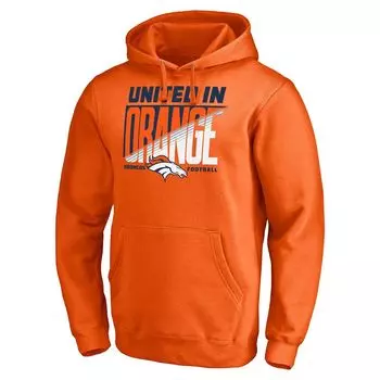 Мужской оранжевый пуловер с капюшоном и оранжевым логотипом Denver Broncos Hometown Collection United Fanatics