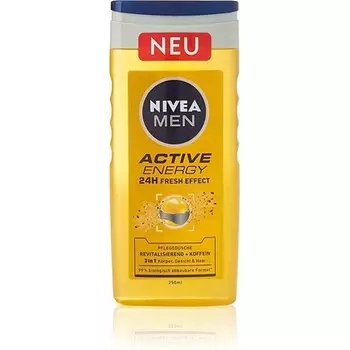 Мужской освежающий гель для душа Active Energy 250мл, Nivea