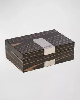 Мужской персонализированный деревянный футляр для хранения аксессуаров для часов Bey-Berk, цвет Ebony