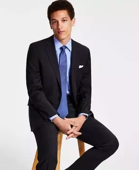 Мужской пиджак классического кроя из смесовой шерсти стрейч Brooks Brothers, серый