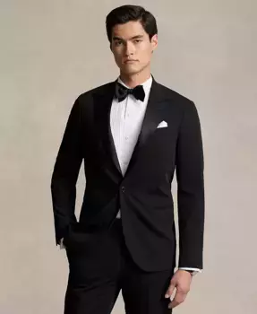 Мужской пиджак Modern Performance Twill Tuxedo Polo Ralph Lauren, черный