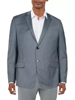 Мужской пиджак с двумя пуговицами для деловой карьеры Armani Exchange, цвет Shadow Plaid Blue