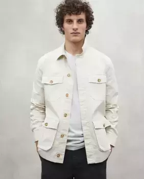 Мужской пиджак с рубашечным воротником и застежкой на пуговицы Ecoalf, бежевый