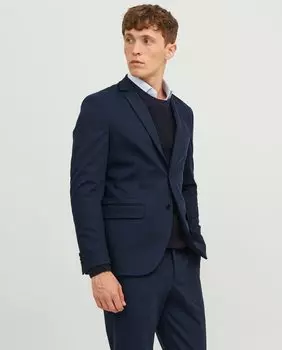 Мужской пиджак узкого кроя Jack & Jones, темно-синий