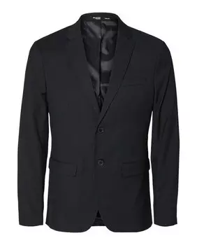 Мужской пиджак узкого кроя Selected, черный