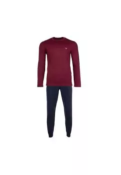 Мужской пижамный комплект 2 шт. - ENDURANCE, пижама, хлопок стрейч EMPORIO ARMANI, цвет Burgund Marine
