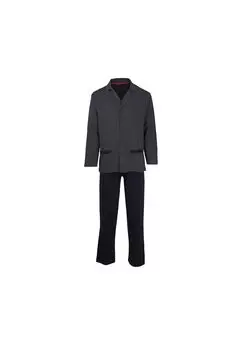 Мужской пижамный комплект - длинный, хлопок, с рисунком GOTZBURG, синий