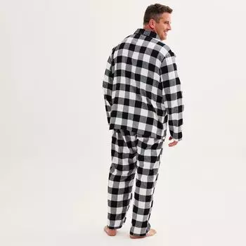 Мужской пижамный комплект с открытым низом и верхом в клетку Buffalo Jammies For Your Families