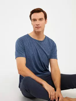 Мужской пижамный комплект стандартной формы LC WAIKIKI, синий