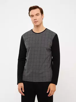 Мужской пижамный комплект стандартной формы LCW DREAM, черный