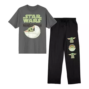 Мужской пижамный комплект The Mandalorian Grogu: верх и низ пижамы Licensed Character, мультиколор