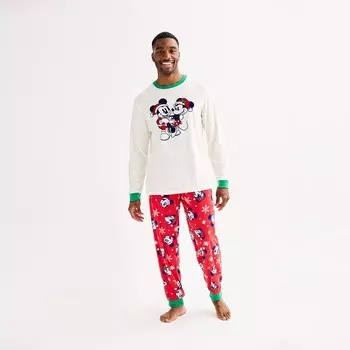 Мужской пижамный топ и пижамные штаны Disney's с Микки Маусом от Jammies For Your Families Licensed Character, мультиколор
